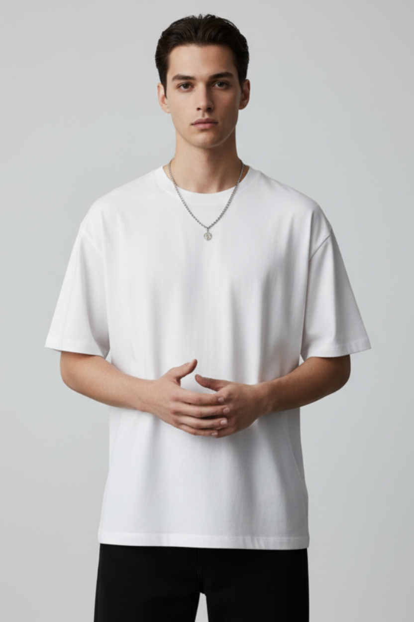 Men’s Oversized Premium Plain T-Shirt – Soft Cotton, Casual wear