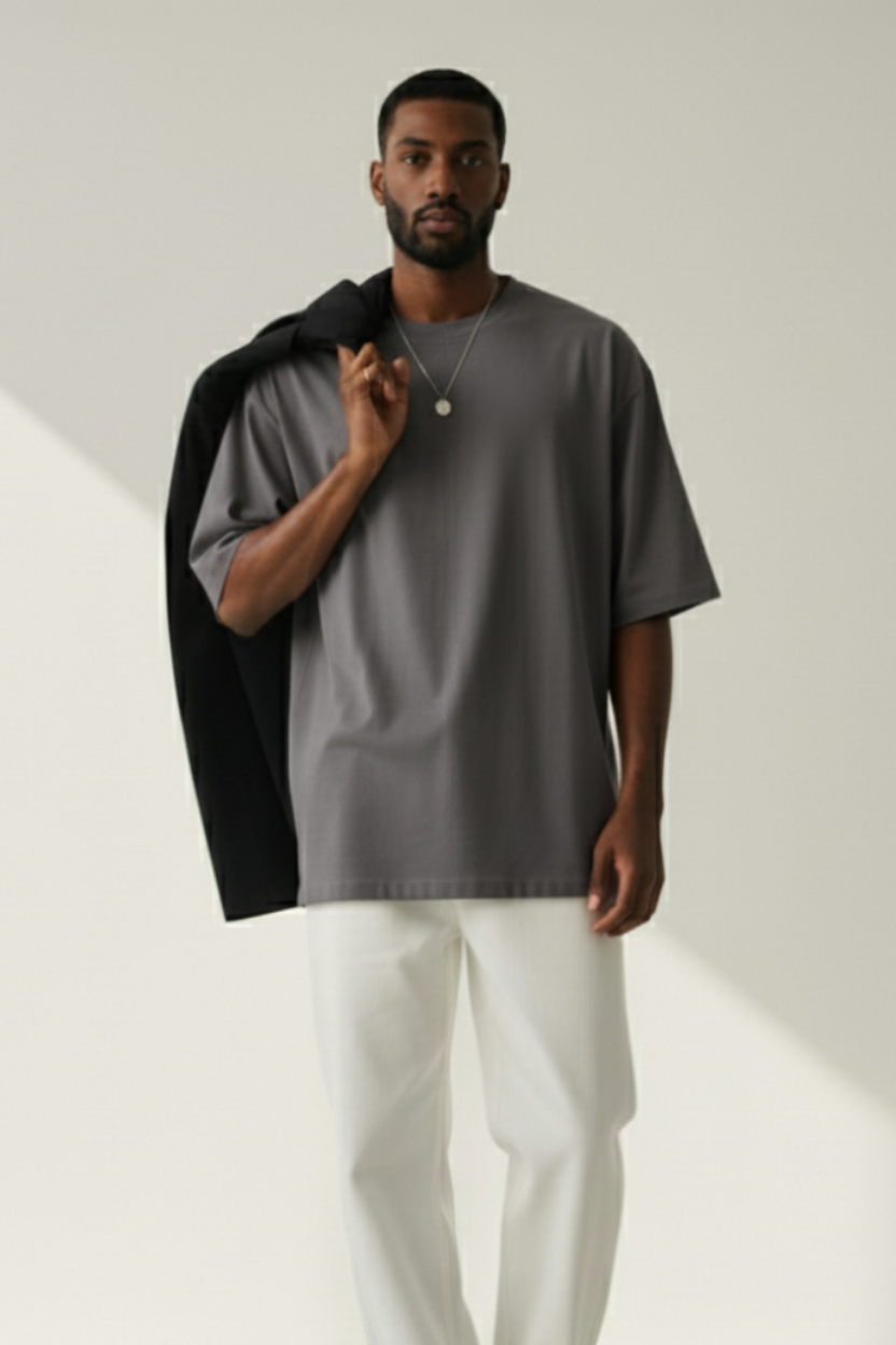 Men’s Oversized Premium Plain T-Shirt – Soft Cotton, Casual wear