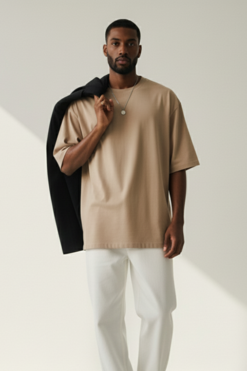 Men’s Oversized Premium Plain T-Shirt – Soft Cotton, Casual wear