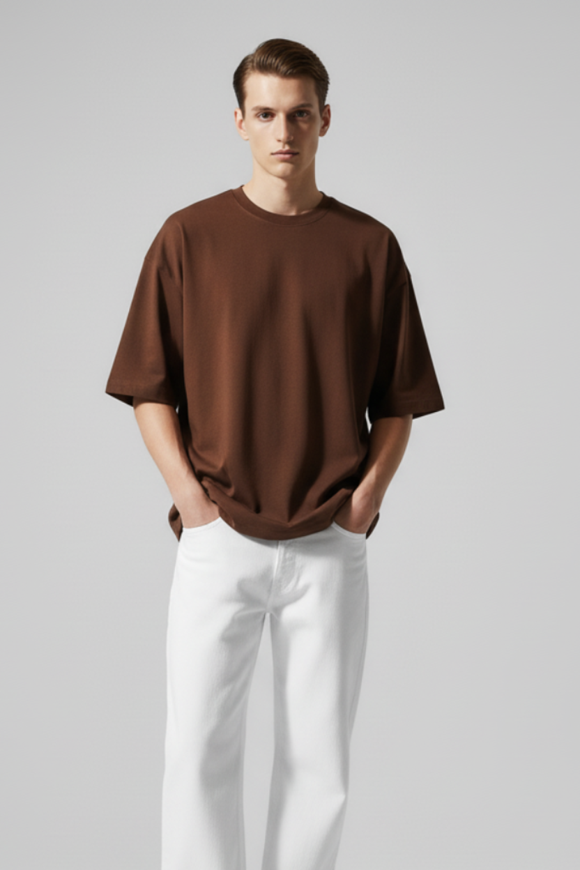 Men’s Oversized Premium Plain T-Shirt – Soft Cotton, Casual wear